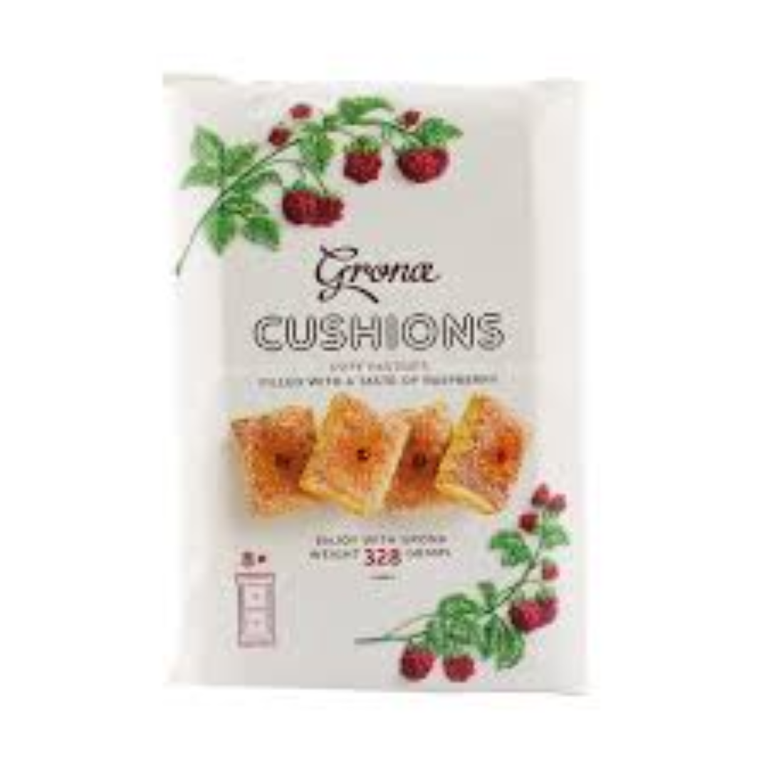 GRONA CUSHION PUFF PASTRIES W RASPBERRY F 328G